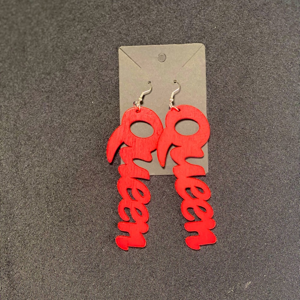 New Queen African Wooden Earrings